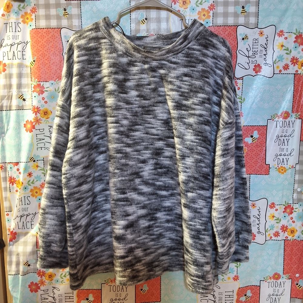 NWOT VINCE CAMUTO BRUSHED SLUB BUBBLE SLEEVE SWEATER